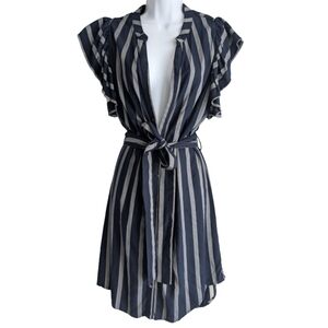 Lucky Brand Medium‎ Blouse Shirt Coat / Dress Sleeveless Striped